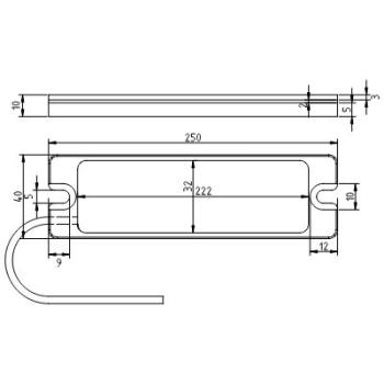 Maschinenleuchte MB-250-W-3m