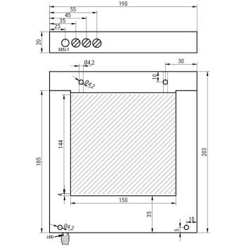 Rahmenlichtschranke ORSDT-150-GUK-ST3