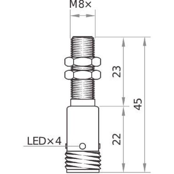 Proximity switch DCGS-8-PSK-ST4