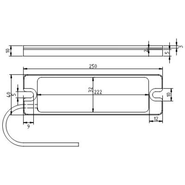 Maschinenleuchte MB-250-W-3m