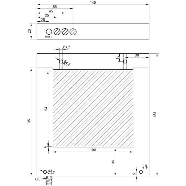 Frame light barrier ORSDT-100-GUK-ST3