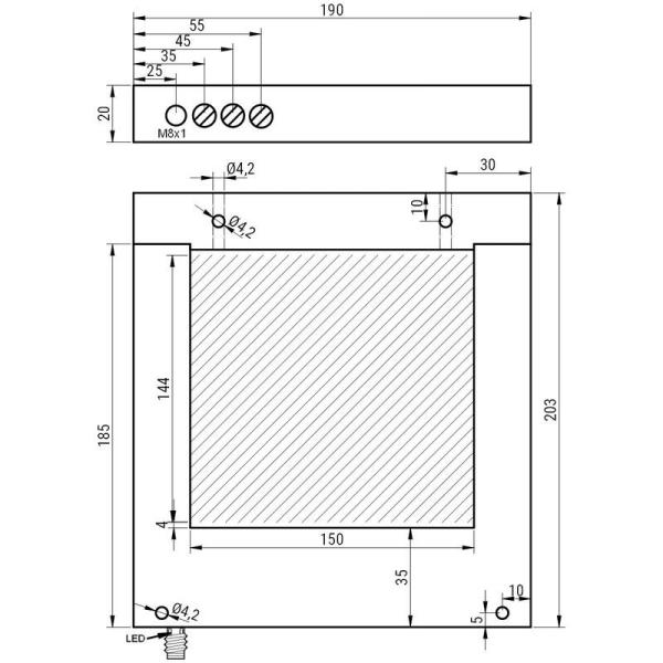 Rahmenlichtschranke ORSDT-150-GUK-ST3