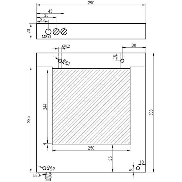 Frame light barrier ORSHT-250-PSK-ST3